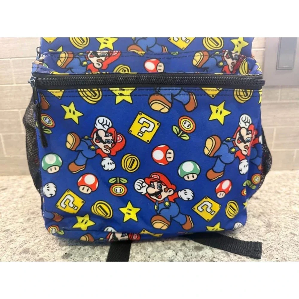 Kids Super Mario‎ Power Ups/Stars/Mushrooms/Mario All Over Print Backpack